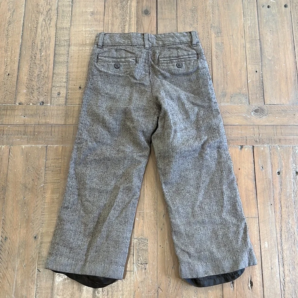 Janie and jack brown herringbone wool blend pants